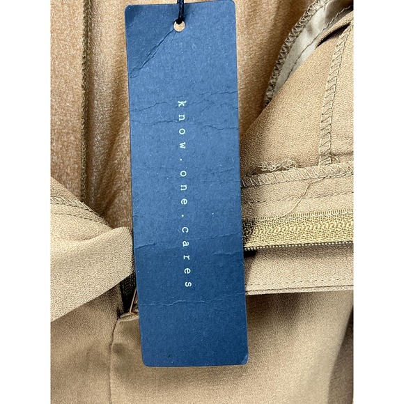 Know One Cares Pants Camel Trousers Cropped Nordstrom Women's Size Large - Picture 8 of 8